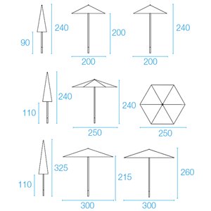 Parasol Piazzetta Emu