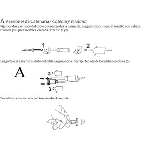 Lámpara suspensión Nans Catenary S/16/4L Bover