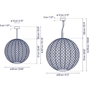 Lámpara suspensión Nans Sphere Bover
