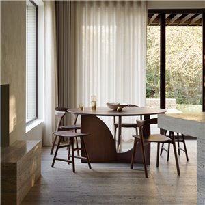 Geometric: Teca barnizada marrón