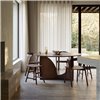 Geometric: Teca barnizada marrón