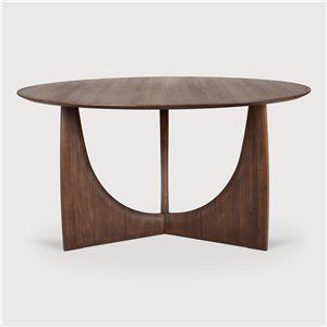 Geometric: Teca barnizada marrón