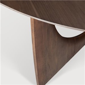 Geometric: Teca barnizada marrón
