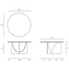 Mesa redonda Geometric Ethnicraft