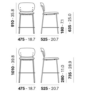 Taburete Jazz 3707/3709 Pedrali