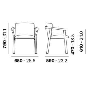 Sillón Lamorisse Wood 3686 Pedrali