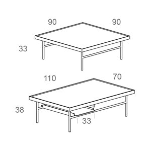Mesa centro Kutxa Madera/Lacado Treku