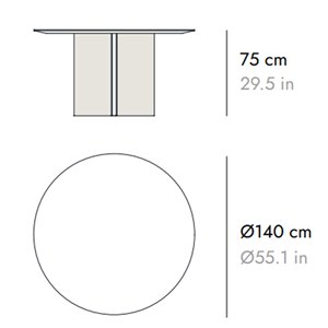 Mesa circular Stockholm Dekton Punt