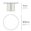 Mesa circular Stockholm Dekton Punt