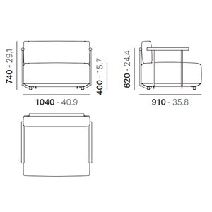 Butaca Arki-Sofa Plus Pedrali