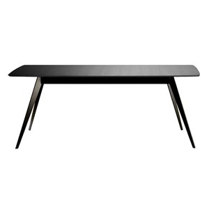 Mesa Aise oval fija pies metálicos Treku