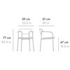 Silla asiento tapizado Pecan PCN101 Punt