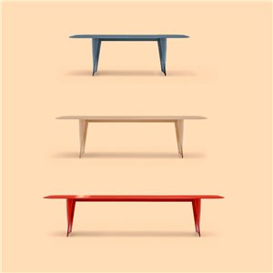 Mesa Rizz rectangular Pedrali