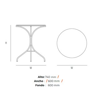 Mesa redonda Ample GTV Thonet Vienna