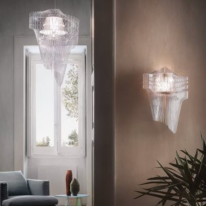 Aplique Aria de Slamp. Versiones en transparente o Gold.