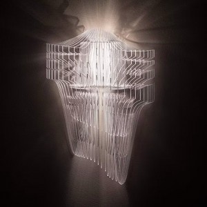 Aplique Aria de Slamp. Versiones en transparente o Gold.
