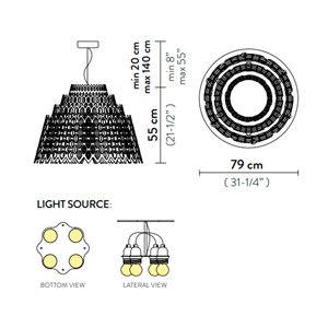 Lámpara suspensión Charlotte Half Slamp