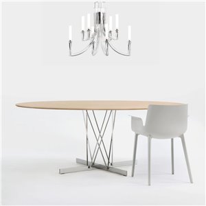 Mesa Viscount of Wood ovalada Kartell