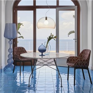Mesa Glossy mármol redonda Kartell