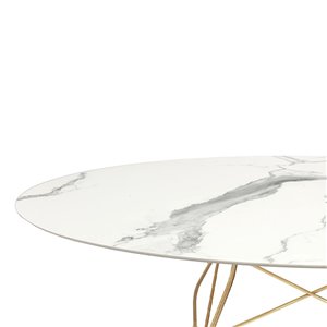Mesa Glossy mármol ovalada Kartell