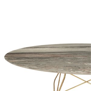 Mesa Glossy mármol ovalada Kartell