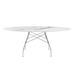 Mesa Glossy mármol ovalada Kartell