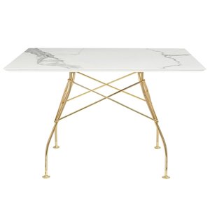 Mesa Glossy mármol cuadrada Kartell
