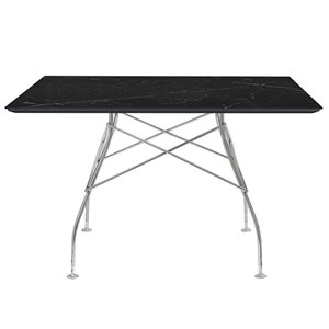 Mesa Glossy mármol cuadrada Kartell
