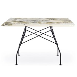 Mesa Glossy mármol cuadrada Kartell