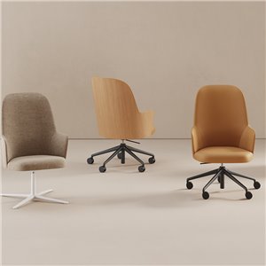Sillón Aleta Executive con ruedas Viccarbe