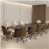 Sillón Aleta Executive madera con ruedas Viccarbe