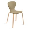 Silla Ears tapizada base cuatro patas madera Viccarbe
