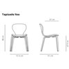 Silla Ears tapizada base cuatro patas madera Viccarbe
