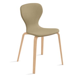 Silla Ears tapizada base cuatro patas madera Viccarbe