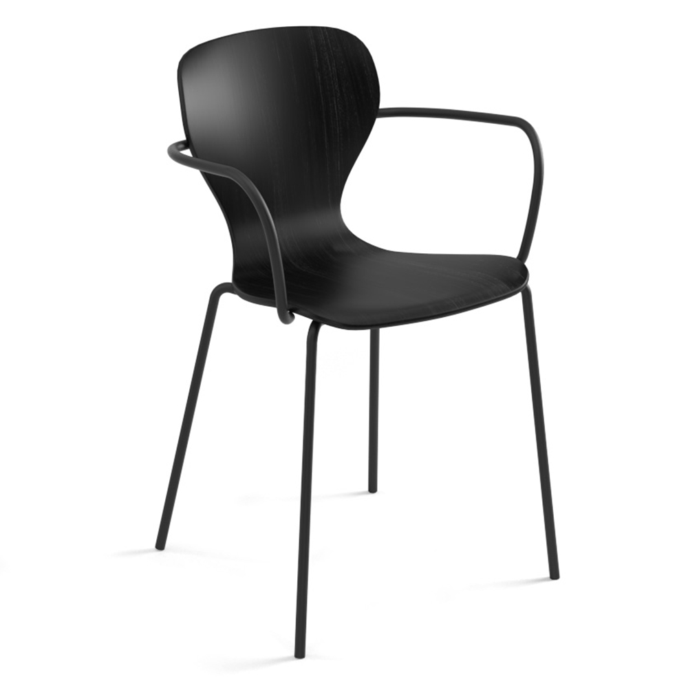 Sillón Ears base cuatro patas metal Viccarbe
