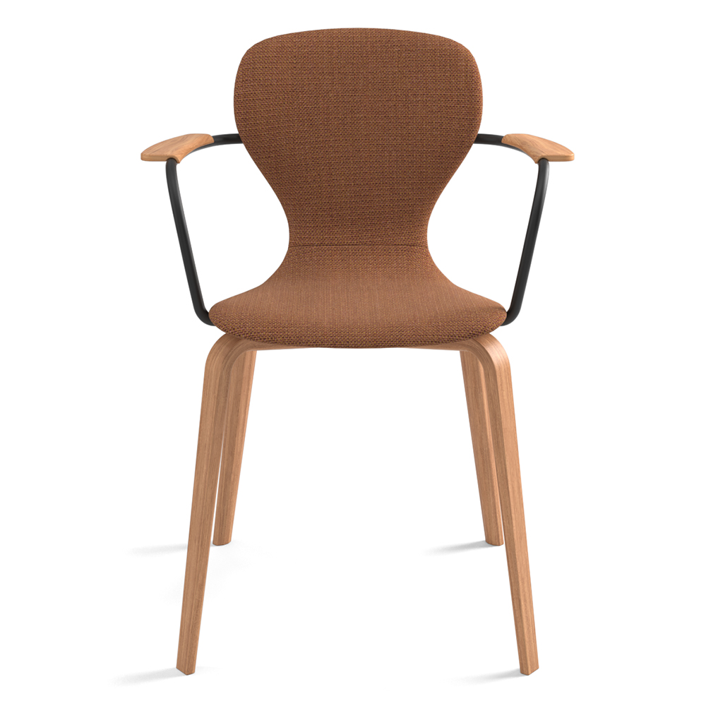 Silla Ears tapizada base cuatro patas madera Viccarbe