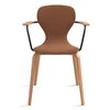 Silla Ears tapizada base cuatro patas madera Viccarbe