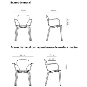 Sillón Ears tapizada base cuatro patas madera Viccarbe