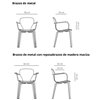 Sillón Ears tapizada base cuatro patas madera Viccarbe
