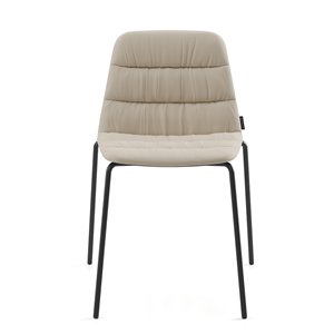 Silla Maarten tapizada base metálica Viccarbe