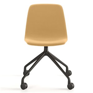 Silla Maarten tapizada base giratoria con ruedas Viccarbe