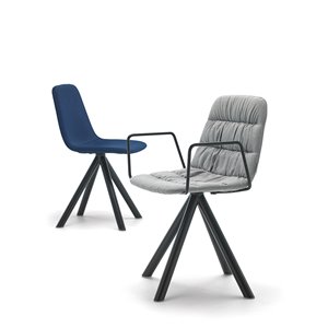 Sillón Maarten tapizada base giratoria Viccarbe
