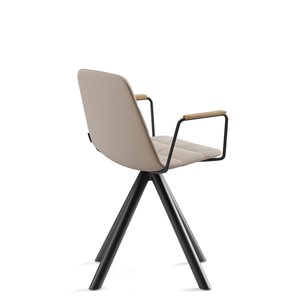 Sillón Maarten tapizada base giratoria Viccarbe