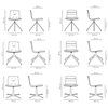 Silla Klip tapizada base giratoria Viccarbe