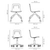 Silla Klip base giratoria con ruedas Viccarbe