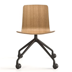Silla Klip base giratoria con ruedas Viccarbe