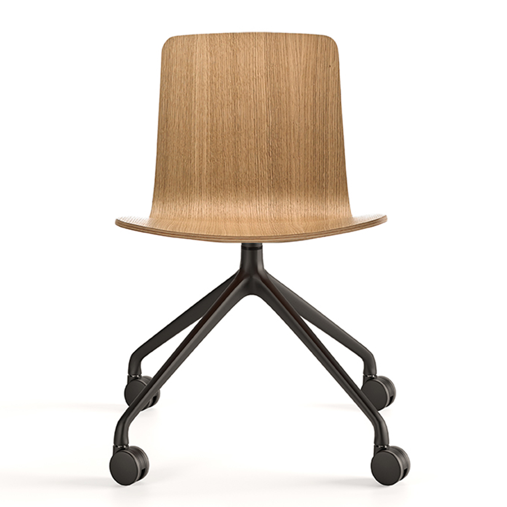 Silla Klip base giratoria con ruedas Viccarbe
