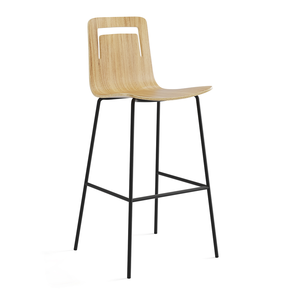 Taburete Klip cuatro patas metal Viccarbe