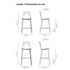 Taburete Klip cuatro patas metal Viccarbe
