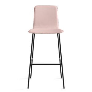 Taburete Klip tapizado cuatro patas metal Viccarbe